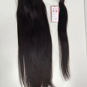 Top qualité Wrap queue de cheval couleur naturelle Remy cheveux 20 pouces droite 100% Remy haut dans l'extension de cheveux - Product Image 1