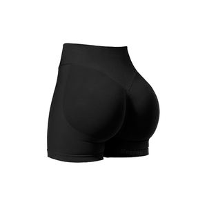 2025 Short de sport personnalisé à la mode Sports Fitness Workout Yoga Couleur unie et sublimé Plus Size en Spandex/Nylon - Product Image 4