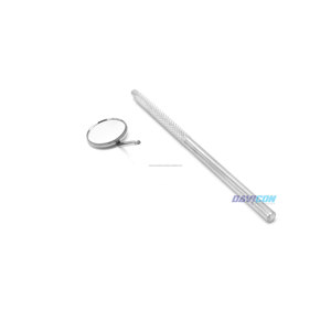 Miroir buccal dentaire de haute qualité en acier inoxydable avec manche rond simple |   Instrument chirurgical certifié CE - Product Image 1