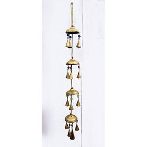Elegant Handcrafted Iron Tin Bell Decorative Hanging <b>Chime</b> with Antique Finish for Farmhouse Home Garden and Patio Decor Use - Product Image 2