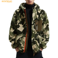 Nouvelle Veste Polaire Homme Hiver Personnalisée en Peau de Mouton, Imprimé Numérique Uni, avec Capuche Zippée en Sherpa – Vente en Gros