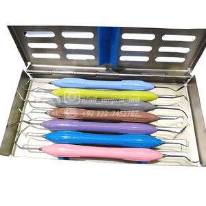 Juego de instrumentos compuestos azules, juego de 6 herramientas dentales de acero inoxidable, incluye hoja tipo tijera recta para uso dental - Product Image 4