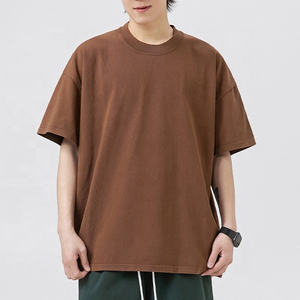 Venta al por mayor 100% algodón camisetas de los hombres 230GSM Oversized Plain T's con logotipo personalizado de impresión y bordado TAMAÑO DE EE. UU. - Product Image 1