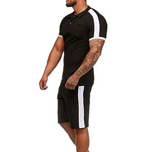 Wholesale Breathable <b>Twin</b> <b>Set</b> for Men Customizable 100% Cotton Shorts and T-shirt Eco-Friendly Design - Product Image 4