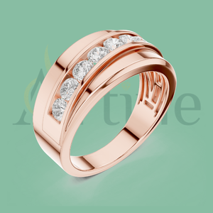 Bague pour homme en or rose 10K - Product Image 1
