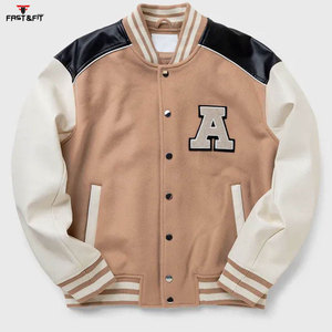 Top Trending Custom Fashion Bordado Patch Varsity Jacket Classic College Chaqueta de béisbol para hombres - Product Image 3