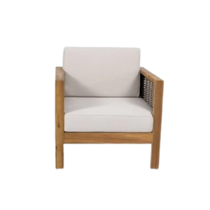 Modern Teak Wood Lightweight Comfortable Outdoor Dining <b>Chair</b> Easy Clean Patio <b>Garden</b> Park Furniture - Product Image 2