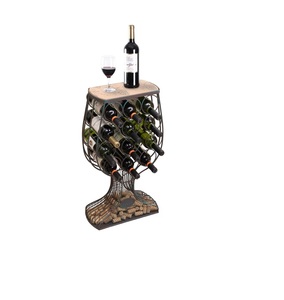 ชั้นวางไวน์โลหะตกแต่งทรงสี่เหลี่ยมชั้นวางไวน์สำหรับวางขวด - Product Image 1