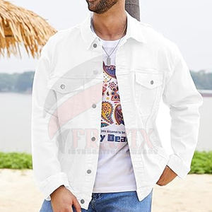 Veste Boxy en jean pour hommes à séchage rapide en gros à vendre en ligne Veste Boxy en jean en coton pour hommes - Product Image 3