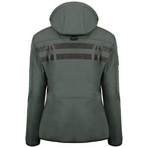 Veste softshell pour homme, col montant, fermeture éclair, toile, coupe-vent, respirante, randonnée, camping, légère, imperméable, chaude - Product Image 3