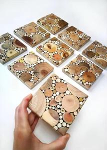 Wood and Resin <b>Coaster</b> <b>Set</b> for Drinkware and Serve Ware Use Mats & Pads Available at Wholesale Price Resin and Wood - Product Image 4