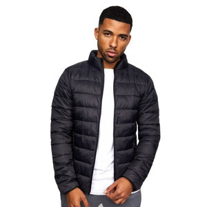 Nouvelle arrivée Veste d'hiver pour homme Fermeture éclair Cargo Mode Doudoune Col mandarin Coupe-vent Noir Manches régulières Veste personnalisable - Product Image 4