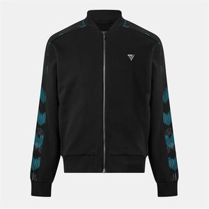 Sudadera de cuello redondo de invierno de algodón pesado con cremallera completa Sudadera elegante con hombros caídos - Product Image 1