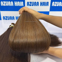 Prix de gros! Extensions de cheveux humains vierges Remy 100% vietnamiens en vrac pour tressage, ondulation profonde, double trame, couleur marron