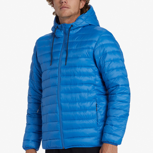 Best Hot Selling Custom Lightweight Puffer <b>Jackets</b> for Men <b>Fleece</b>-<b>Lined</b> Hooded Stand Collar Insulated Men's Puffer <b>Jacket</b> - Product Image 6