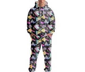 Conjunto Deportivo de Invierno Unisex, Talla Mediana, Térmico, Informal, con Capucha y Pantalones, Dos Piezas, con Logotipo Personalizado, Sudadera de Forro Polar y Algodón - Product Image 2