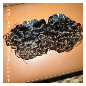 Cheveux Naturels Indiens Bébé Bouclé Style Ombre Double Dessiné Cuticules Alignées Simple Donneur Extensions de Cheveux: modèle non permanent - Product Image 5