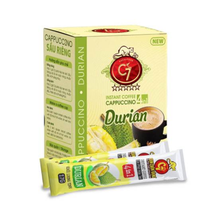 Durian Cappuccino 4 en 1 Café instantáneo en caja Polvo de Durian natural Azúcar no lácteo para amantes del café - Product Image 2