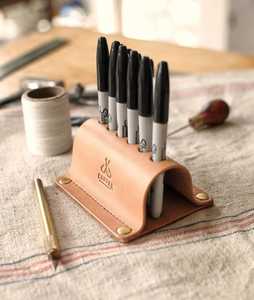 Portalápices de Cuero Genuino Personalizado, Organizador de Escritorio para Oficina, Estuche para Reglas y Lápices, Organizador de Cuero Personalizado, Precio Competitivo - Product Image 1