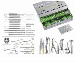 Kit d'accessoires manuels chirurgicaux Caronia de haute qualité, ensemble de 20 instruments d'implantation et d'extraction en acier inoxydable pour micro-chirurgie dentaire - Product Image 2