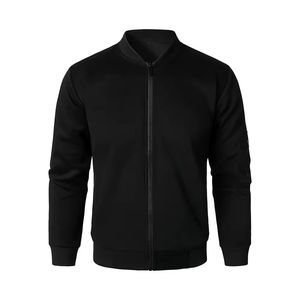 Chaqueta Casual de Primavera para Hombre, Nueva Moda, Alta Calidad, Sólida, Entallada, Talla Grande, Venta al por Mayor de Fábrica, Chaqueta Bomber Informal para Hombre - Product Image 4