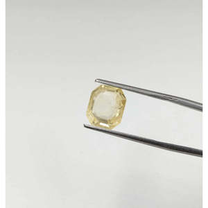 Gema de Zafiro Amarillo Natural de 9 x 11 mm, Corte Octogonal, Suelta, Sin Calentar, para Joyería - Product Image 1