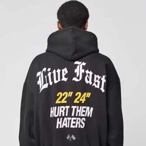 Sudaderas con capucha con cremallera serigrafiadas personalizadas unisex, cremallera completa con hombros caídos, elementos esenciales de invierno geniales gráficamente - Product Image 2