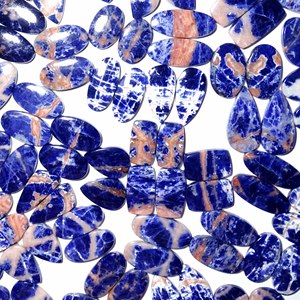ที่ดีที่สุด Cabochon อัญมณีหลวมเรียบธรรมชาติธรรมชาติ Sodalite อัญมณีหลวมสําหรับเครื่องประดับทําต่างหูสําหรับ W - Product Image 3