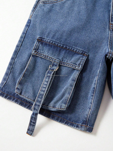 Pantalones Cortos de Mezclilla de Verano para Hombre, 100% Algodón, de Alta Calidad, Holgados, Talla Grande, Pantalones Cortos de Mezclilla 3/4 para Hombre - Product Image 4