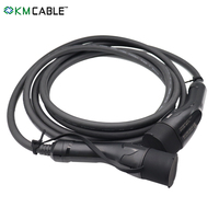 Câble de recharge EV personnalisé de type 2 à type 2, 22 kW, 32 A, 3 phases, TPU H07BZ5-F, câble EVSE pour la recharge publique et commerciale des véhicules électriques