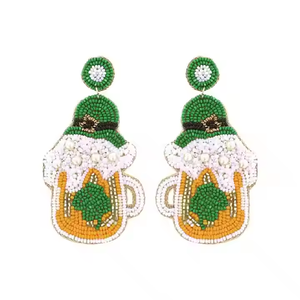 Pendientes bordados hechos a mano esmalte hongo encantos colgante pendiente joyería de alta calidad por MD artesanía - Product Image 6