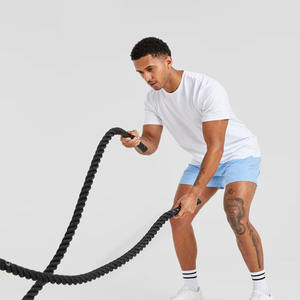 Vente en gros de shorts de musculation pour hommes avec logo personnalisé à séchage rapide confortables et solides pour la course active - Product Image 6