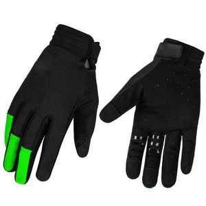 Gants de cyclisme à doigts complets noirs et rouges en néoprène, coton et cuir, antidérapants, respirants, imperméables, avec fermeture auto-agrippante, pour la course - Product Image 5