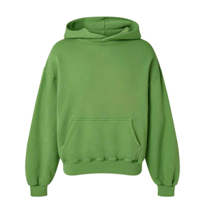 Sudadera con Capucha para Hombre, 100% Algodón, Tejido Grueso de Felpa Francesa, Corte Regular, Color Liso, Teñido, Ecológica, con Logotipo Personalizado Bordado, Hombros Caídos - Product Image 1