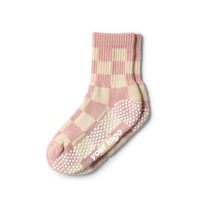 Bulk Custom Pilates Grip Socks Checkered Square Pattern Non <b>Slip</b> Yoga Socks Women Girls for Gym Wear Pilates Studios - Product Image 1