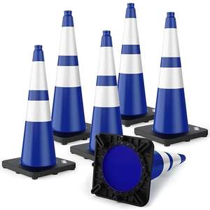 Cônes de signalisation routière orange de sécurité routière de haute qualité, fabriqués en PVC, plus de 15 ans d'expérience du fabricant, prismatiques à haute intensité - Product Image 4