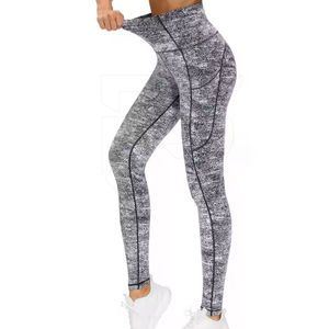 Legging pour femme en spandex de haute qualité, respirant, séchage rapide, écologique, réversible, longueur intégrale, taille haute, sans couture avant, pour le yoga - Product Image 2
