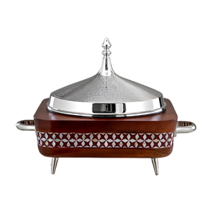 Unique Metal Food Warmer for Serving Attractive Design Casserole <b>Dish</b> Highest Quality for Food Round Casserole. - Product Image 1