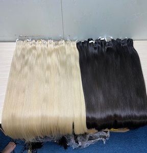 Extensiones de Cabello Remy Platino IVIRGO 613 de Alta Calidad, Cabello Humano Virgen con Cutícula Alineada, Trama Simple, Decolorado, de 6'' a 28'' - Product Image 1