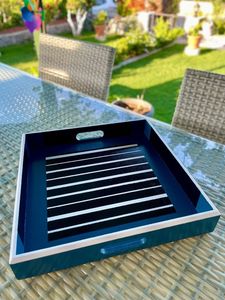 Plateau en bois de Service de serveurs Meena imprimé meilleure qualité plateau de service en bois fini sûr pour les aliments plateaux décoratifs d'affichage des aliments - Product Image 3