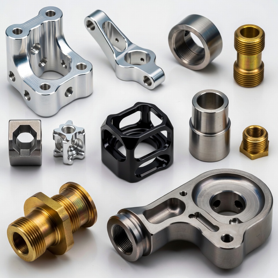 OEM Custom CNC Steel Brass Copper Components With Hard Anodized Aluminum Alloy Tight Tolerance ±0.005 mm CNC Service