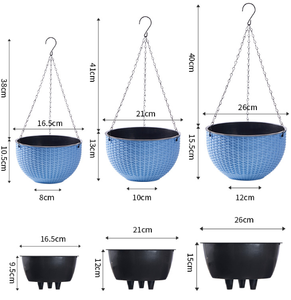 Maceta Moderna Colgante de Plástico con Sistema de Autorriego y Orificio de Drenaje, <span class=keywords><strong>Jardinera</strong></span> para Hogar y Jardín - Product Image 6