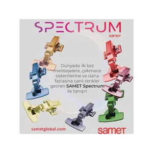 Bisagra Plana de Acero Master Spectrum de 48 Ejes, Gris, Base con Freno de 4 Orificios para Muebles - Product Image 4