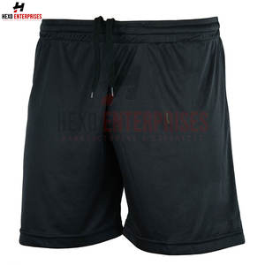 Pantalones cortos de fitness con botones de cintura alta de secado rápido respetuosos con el medio ambiente informales de talla grande para hombre, patrón sólido para uso en la playa - Product Image 2