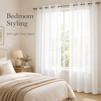 Rideaux Transparents Modernes en Tulle Polyester Personnalisables Jour et Nuit, Électriques Télécommandés, Luxe pour la Maison, Motif Floral, Intégrés Toutes Saisons