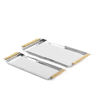Juego De 2 Bandejas Metálicas De Aluminio De Calidad Superior Para Servir Tartas Especialmente Usadas En Cumpleaños Y Fiestas Navideñas Y Bodas - Product Image 2