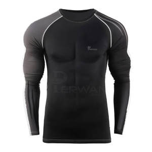 Conception personnalisée de votre propre Rush Guard à manches longues respirant Rash Guard meilleure qualité plaine hommes Rash Guard - Product Image 1