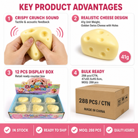 Jouets Squishy au Fromage Croustillant Southpeak, Jouets Sensoriels Anti-Stress à Presser, Vente en Gros, Fabrication OEM WS