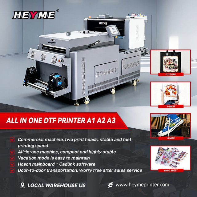 Commercial Heyme DTF I3200 I1600 XP600 Printhead 30 40 60 cm T-shirt Business Best-selling Printing Machine A1 A2 A3 DTG Printer