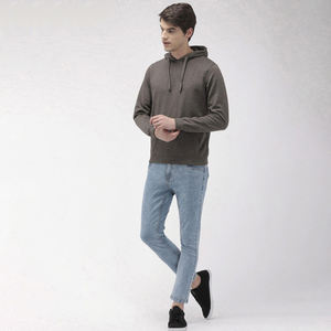 Haute qualité coton 100% coton épais thermique surdimensionné sweats à capuche polaire personnalisé blanc plaine hommes pull à capuche - Product Image 3